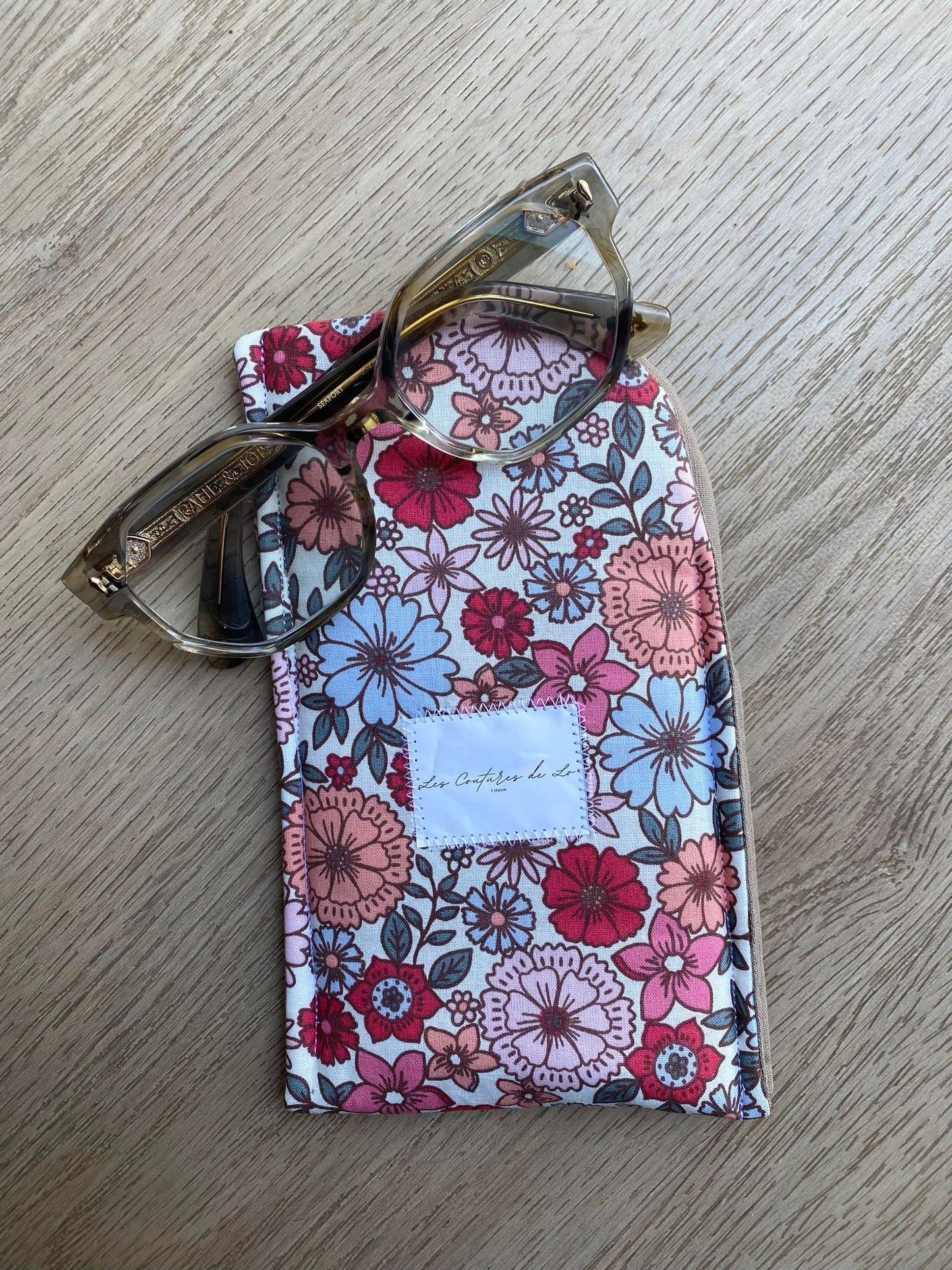 Etui à lunettes upcyclé - Sophie